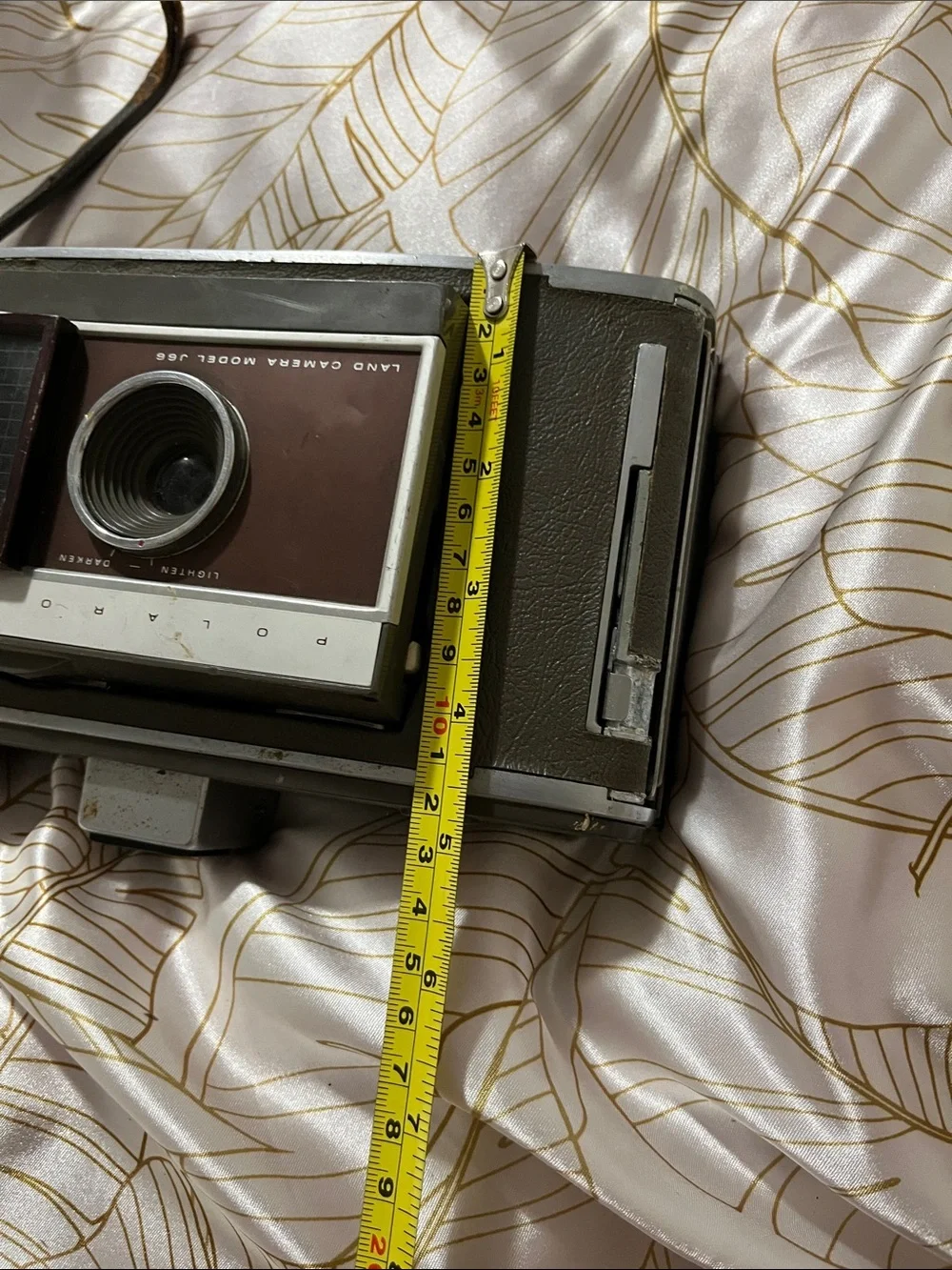 Polaroid Land Camera in Brown and Silver